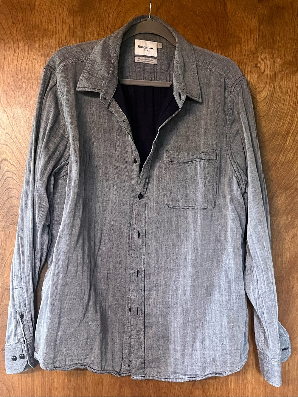 Goodfellow & Co Men’s Lightweight Long-Sleeve Shirt Jacket in Gray